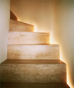 mieszkanie ze schodami LED